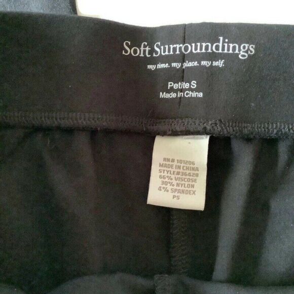 Soft Surroundings Small Petite Black Ponte Knit Pullon Pants Elastic Waistband - Picture 7 of 8